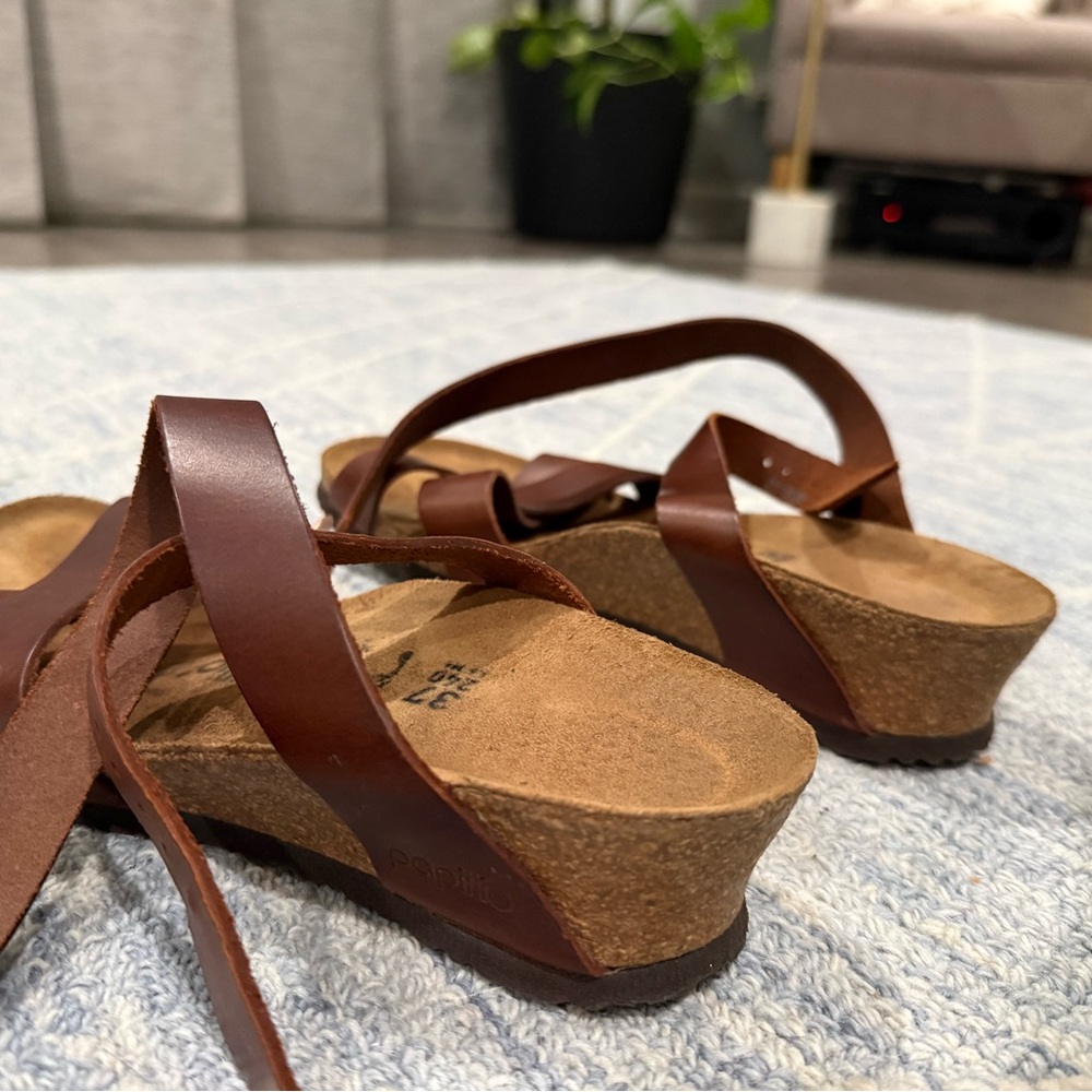 Papillio Brown Leather Sandals, size 8 - Picture 4 of 6